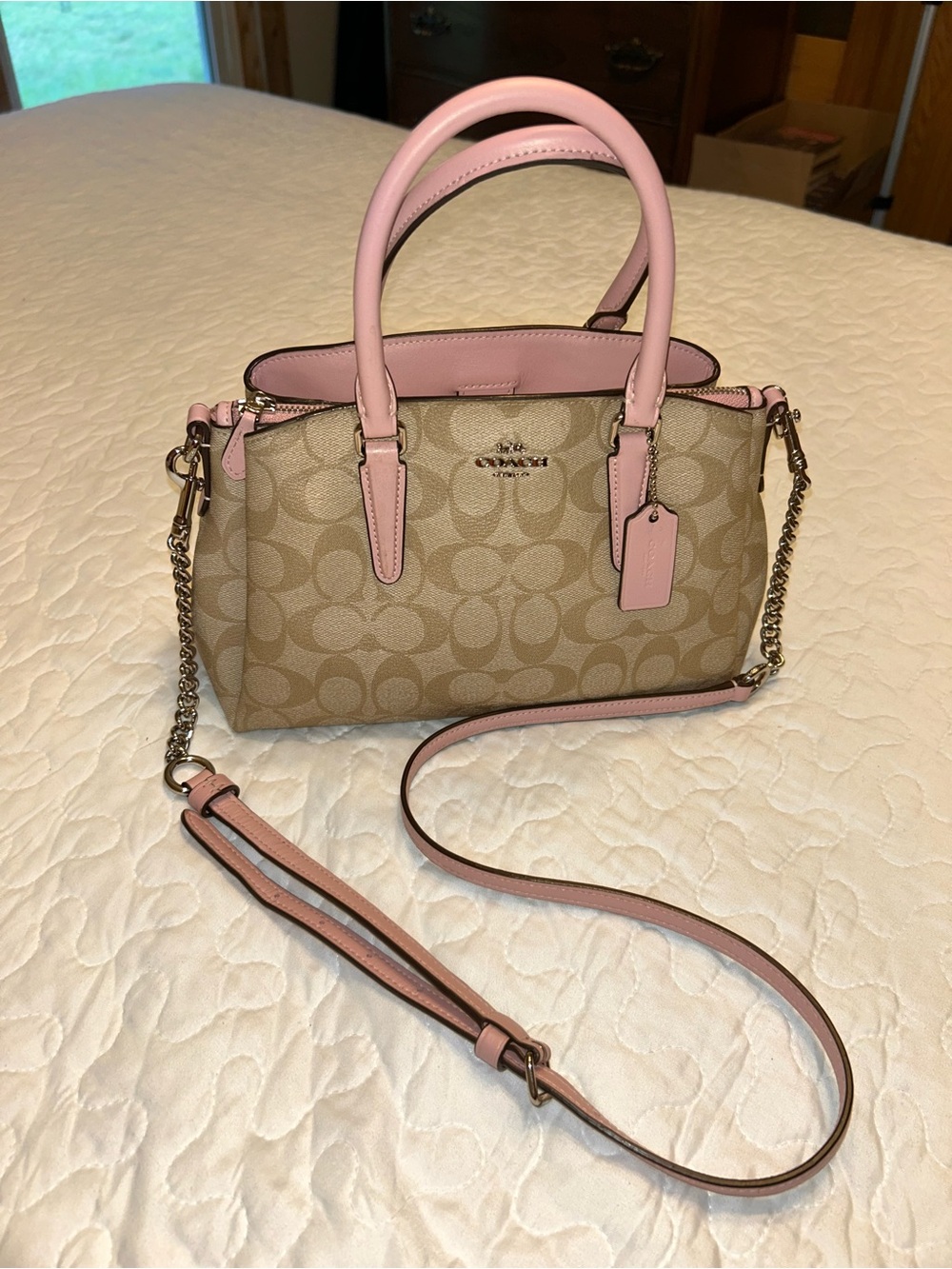 Coach Style F29434 Mini Sage Carryall Purse/Shoulder Bag - Removable Handle